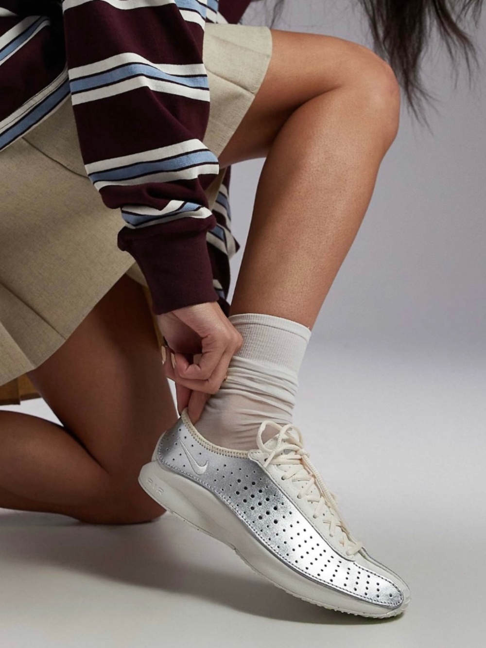 Nike Air Superfly in Ivory & Silver